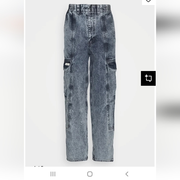 BDG Urban Blaine Cargo skate Nwt Outfitters Cargo trousers - blue W24 L32 - Picture 4 of 12